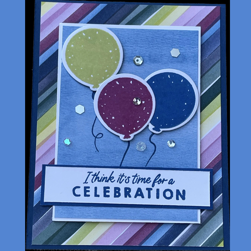 Handmade fun birthday card for all ages. Cards for Kids or adults with Balloon Design