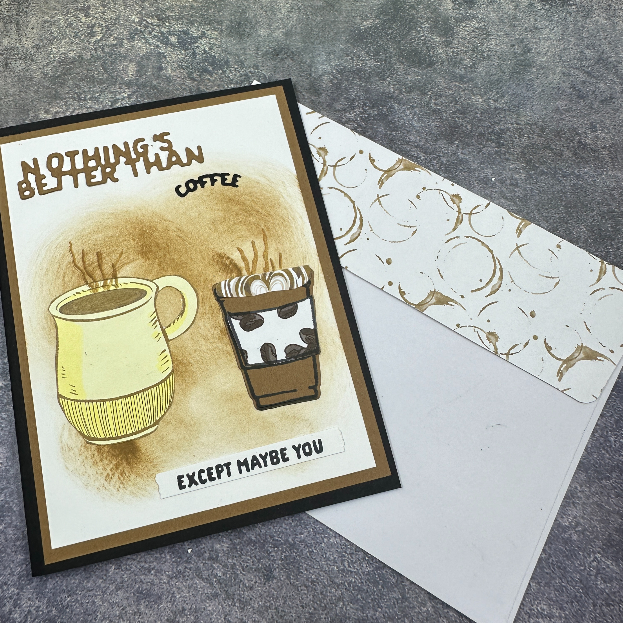 Coffee-Themed Greeting Card with Fun Sentiment – Perfect for Coffee Lovers