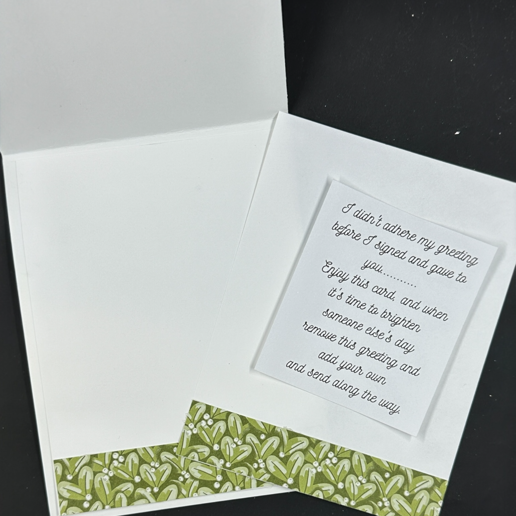 Elegant Christmas Card with Botanical Design and Leaf Embossed Accents