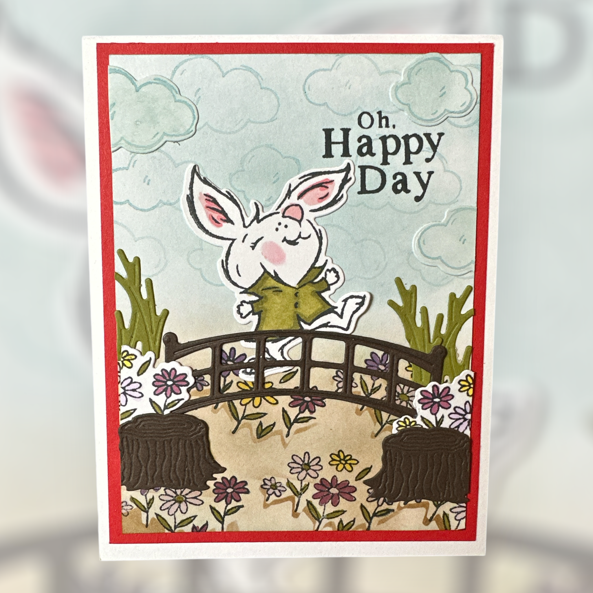 Adorable Bunny Card - Oh Happy Day Greeting for Any Occasion