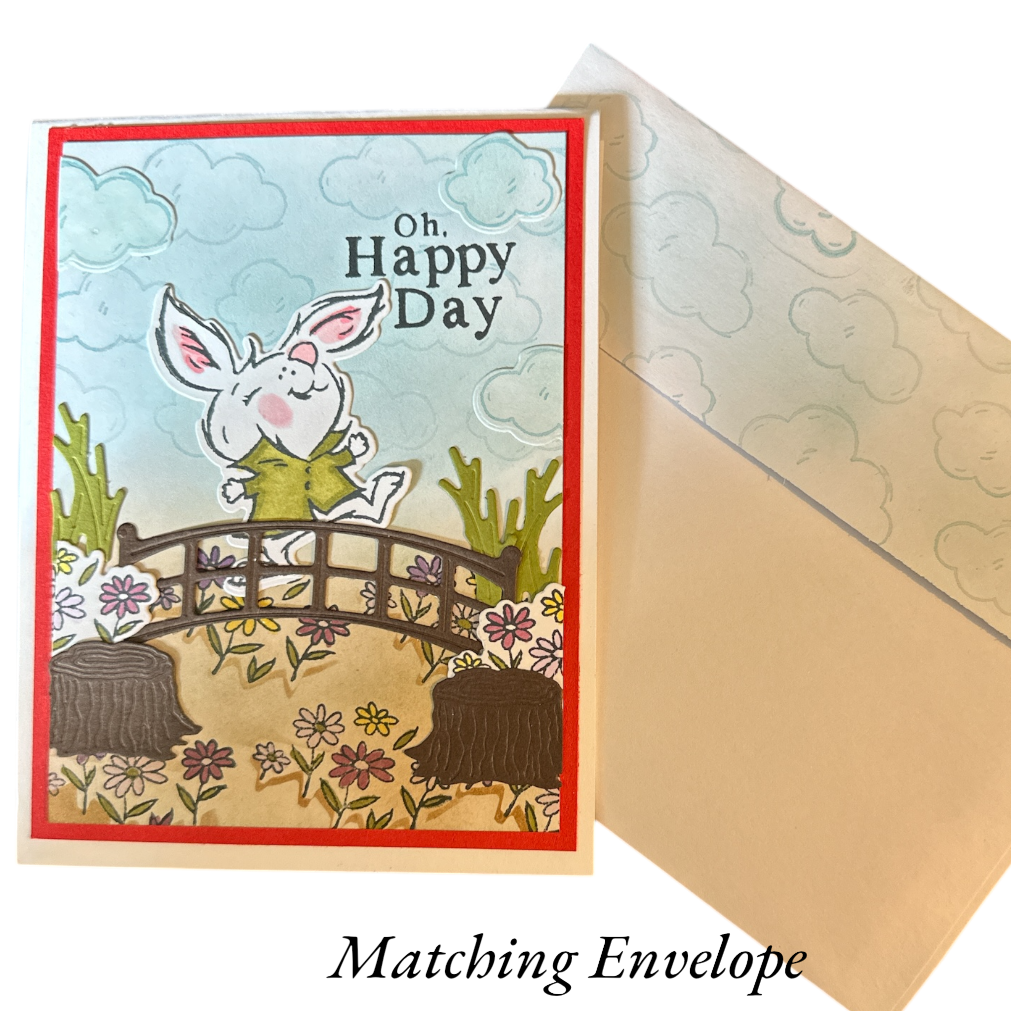 Adorable Bunny Card - Oh Happy Day Greeting for Any Occasion