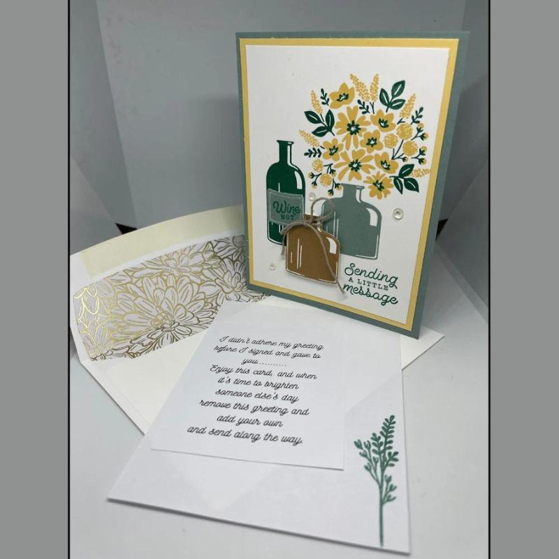 Floral botanical greeting Card. Send a card to show you care. Blank inside to create your own personalized message