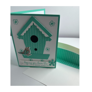 Charming Birdhouse Card - "Hoping You Have the Best Day Ever" - Cute Bird Design - Handmade